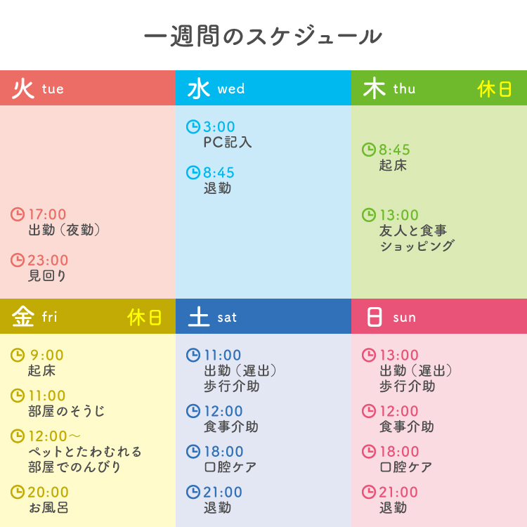 小林 理沙1週間のスケジュール